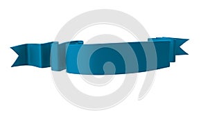 RealisticÃÂ Retro RibbonÃÂ Decorative BannerÃÂ IsoltedÃÂ On White Background photo